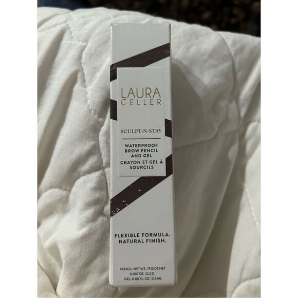 NEW LAURA GELLER Sculpt-n-Stay Waterproof Brow Pencil & Gel Dark Brown - Picture 3 of 7